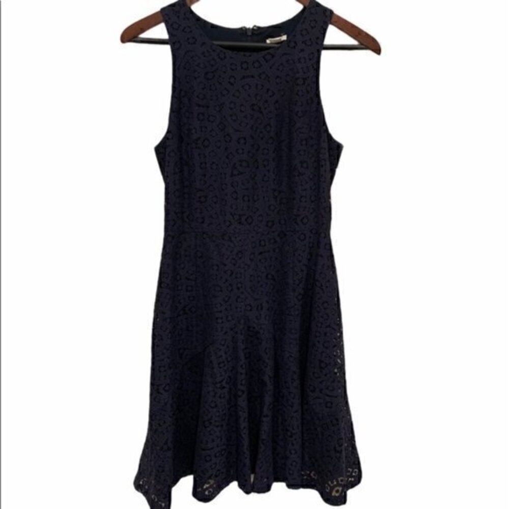 J Crew Navy Blue Lace Dress Size 0